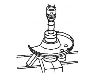 2. Using a press and a special tool, install the new bearing onto the steering knuckle.