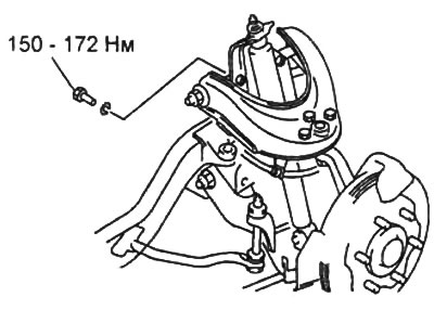 Момент затяжки — 150 - 176 Нм