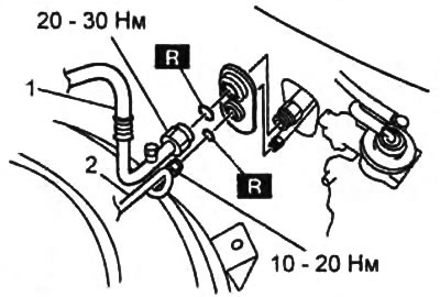 1 - шланг линии низкого давления,