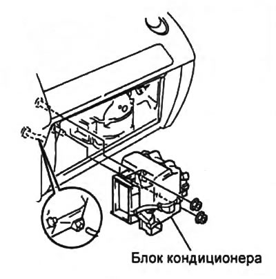 6. Снимите блок кондиционера.