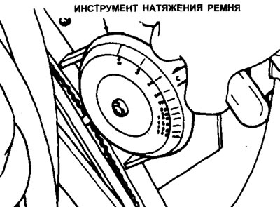 11.4. Измеритель для проверки натяжения ремней на 4-х цилиндровых двигателях