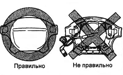 8. При хранении кладите накладку рулевого колеса лицевой поверхностью вверх на плоскую устойчивую…