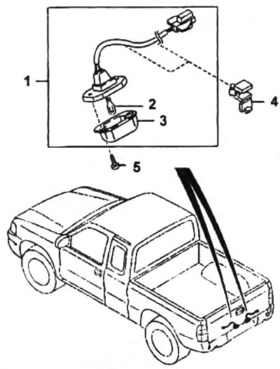 Разборка и сборка лампы подсветки номерного знака.