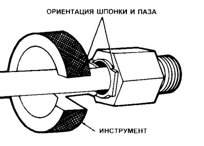 5.6b. ... паз на фланце инструмента должен стоять в одной плоскости со шпонкой муфты...