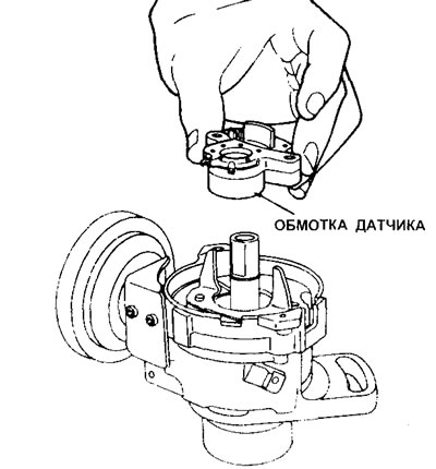 11.16. Снимите обмотку датчика (4-х цилиндровые модели без турбонаддува)