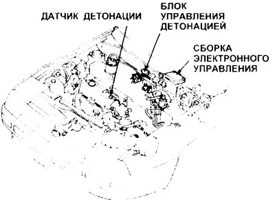 2.3. Датчик детонации завинчен в блок выше масляного фильтра (модели с турбонаддувом)