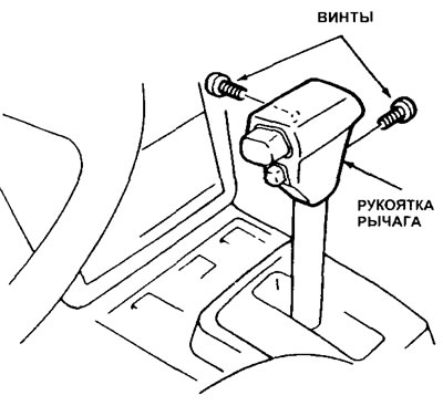 3.3. Чтобы снять рукоятку рычага, открутите указанные два винта