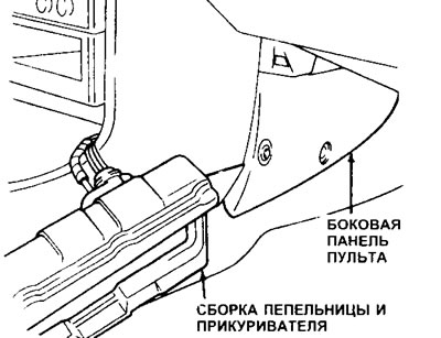 3.22. Открутите винты и снимите боковую панель центрального пульта