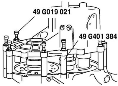 Рис. 3.58. Установка картера главной передачи