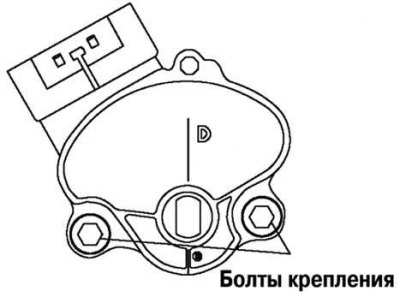 Fig. 3.85. Start inhibit switch mounting bolts
