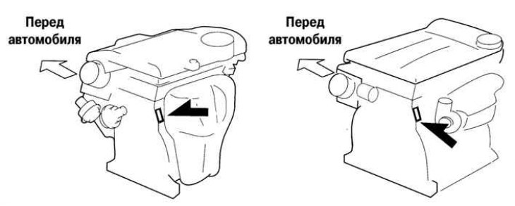 Где находится номер двигателя 1g Номер двигателя (Мазда6 GG (Атенза) 2002-2008: Руководство по эксплуатации: Опис