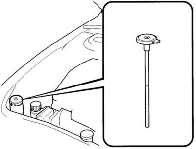 Fig. 1.184. Checking the windshield and headlight washer fluid level