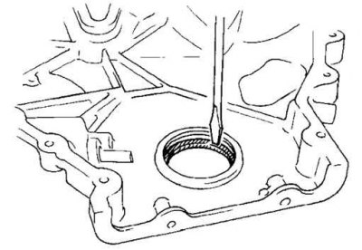 Fig. 2.107. Removing the front oil seal
