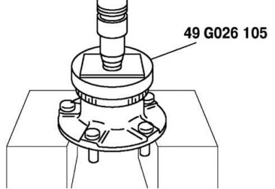 Fig. 3.122. Pressing in the ABS sensor rotor