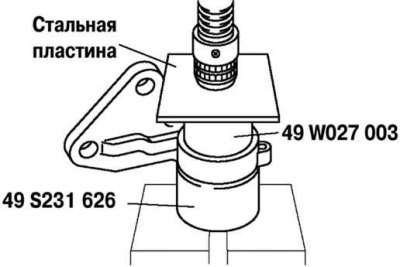 Мал. 3.136. Встановлення нового лівого пилозахисного ущільнення