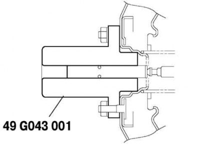 Fig. 6.22. Installing a special device on the brake booster