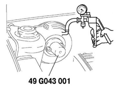 Fig. 6.23. Creating a vacuum in the brake booster